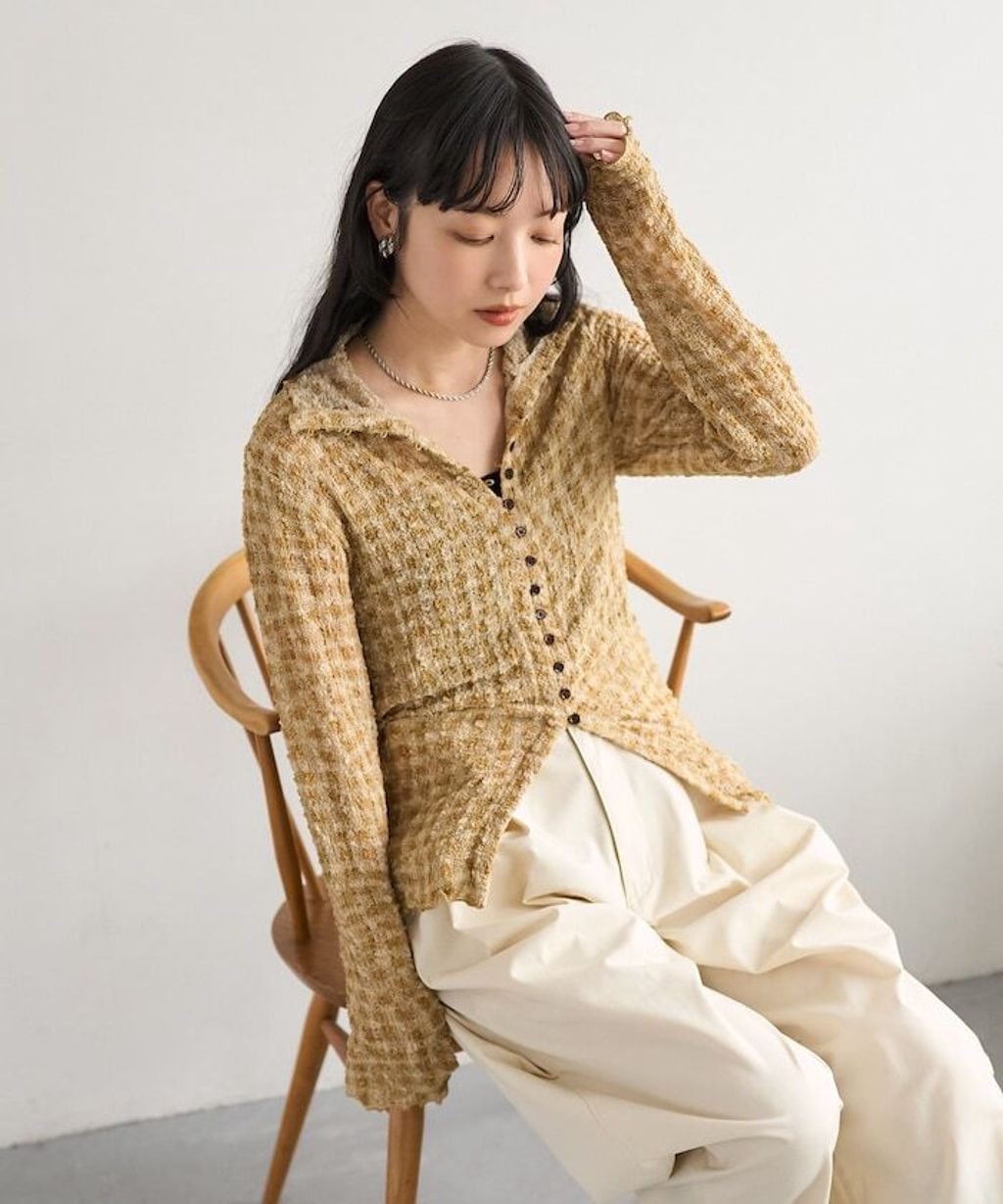 FREAKS STORE 立體泡泡針織格紋襯衫_24