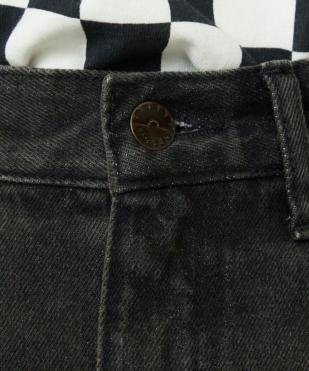 Freada 立體剪裁弧形曲線丹寧寬褲_25