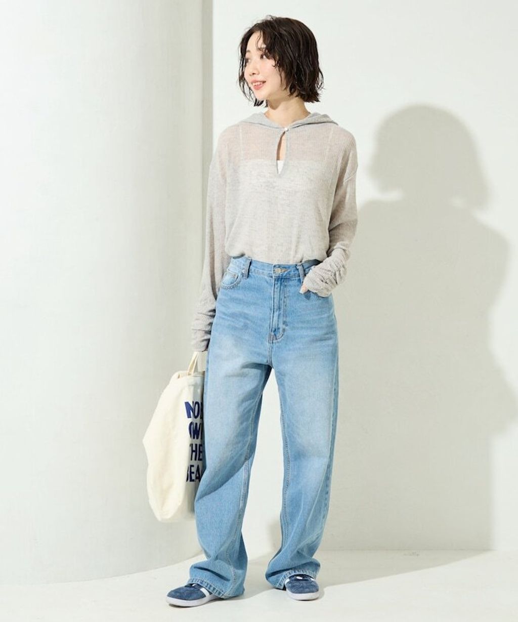 FREAKS STORE 透膚華夫格連帽長袖上衣_8