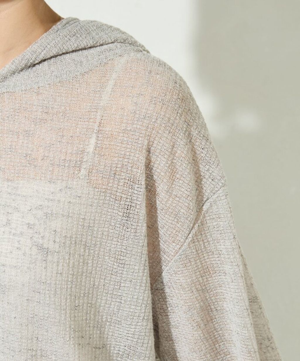 FREAKS STORE 透膚華夫格連帽長袖上衣_44