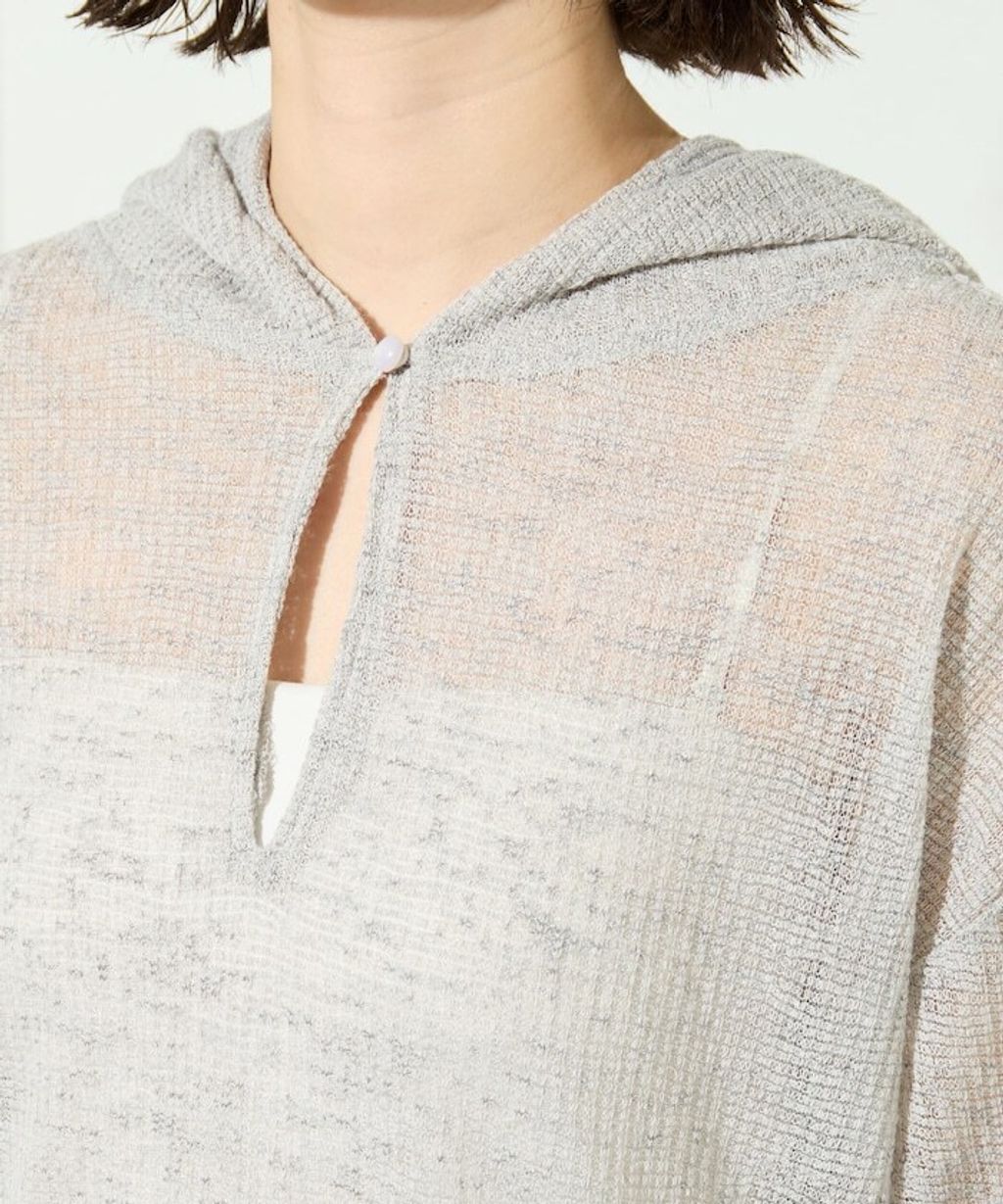 FREAKS STORE 透膚華夫格連帽長袖上衣_43