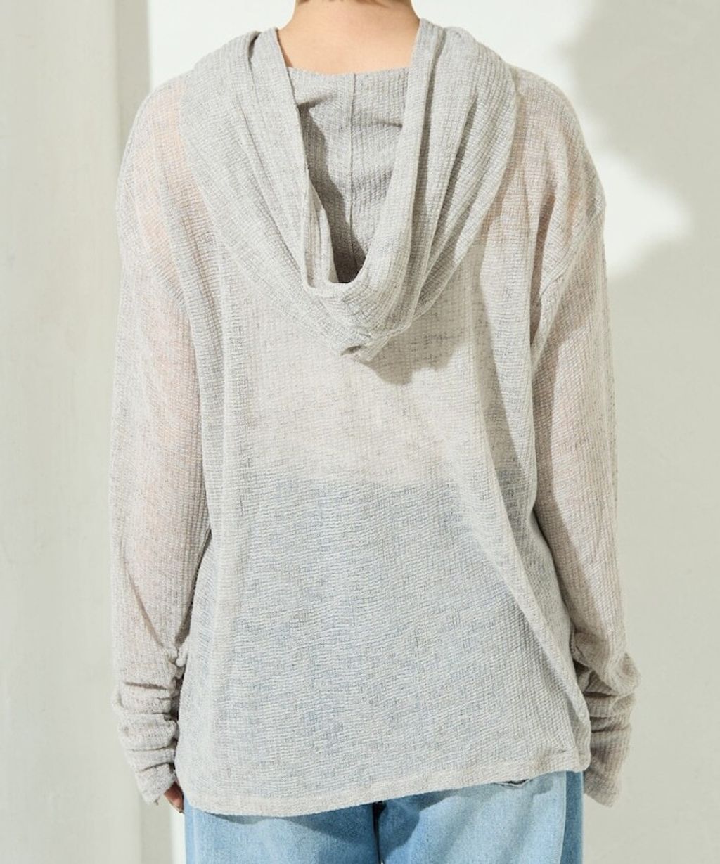 FREAKS STORE 透膚華夫格連帽長袖上衣_42