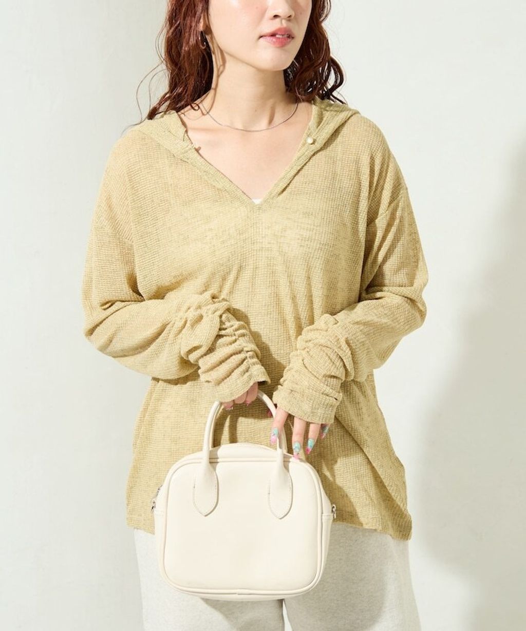 FREAKS STORE 透膚華夫格連帽長袖上衣_33