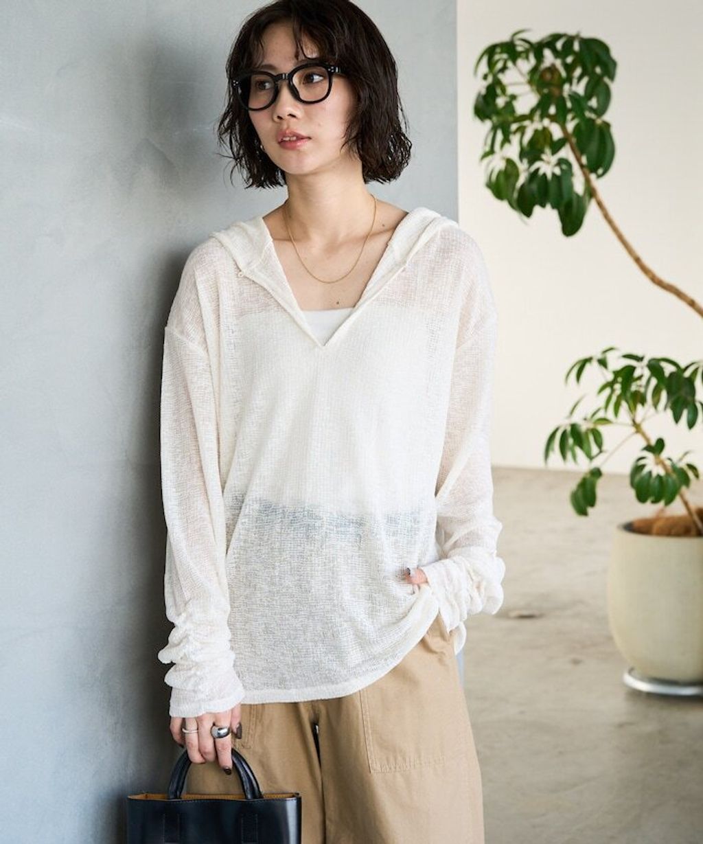 FREAKS STORE 透膚華夫格連帽長袖上衣_27