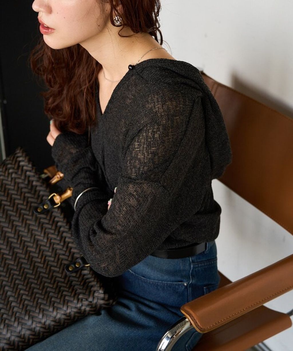 FREAKS STORE 透膚華夫格連帽長袖上衣_18