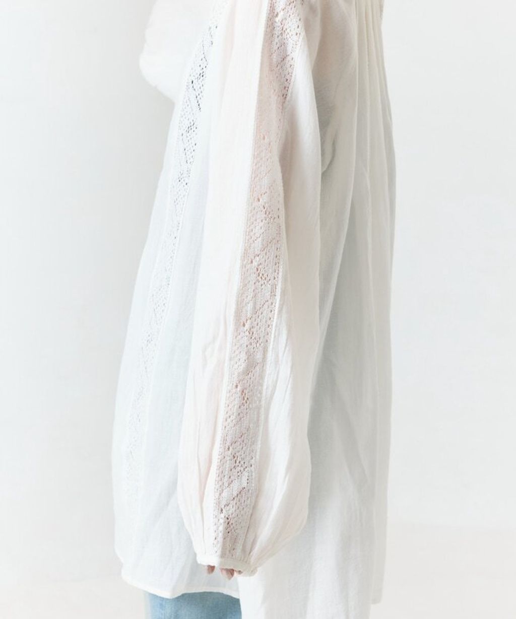 FREAKS STORE 純棉細褶垂感蕾絲襯衫_51