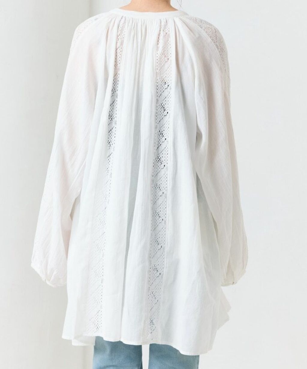 FREAKS STORE 純棉細褶垂感蕾絲襯衫_39