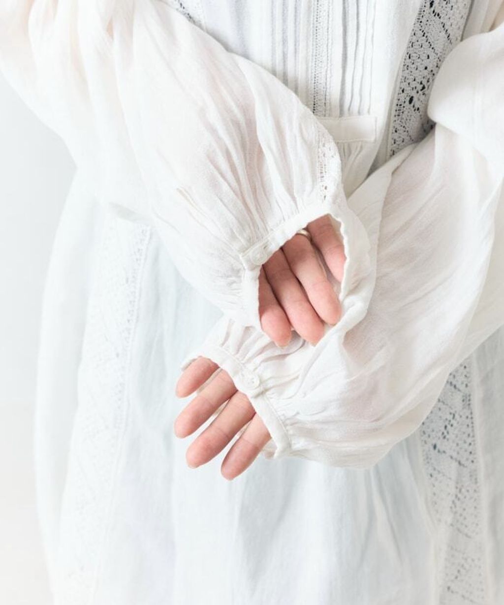 FREAKS STORE 純棉細褶垂感蕾絲襯衫_46