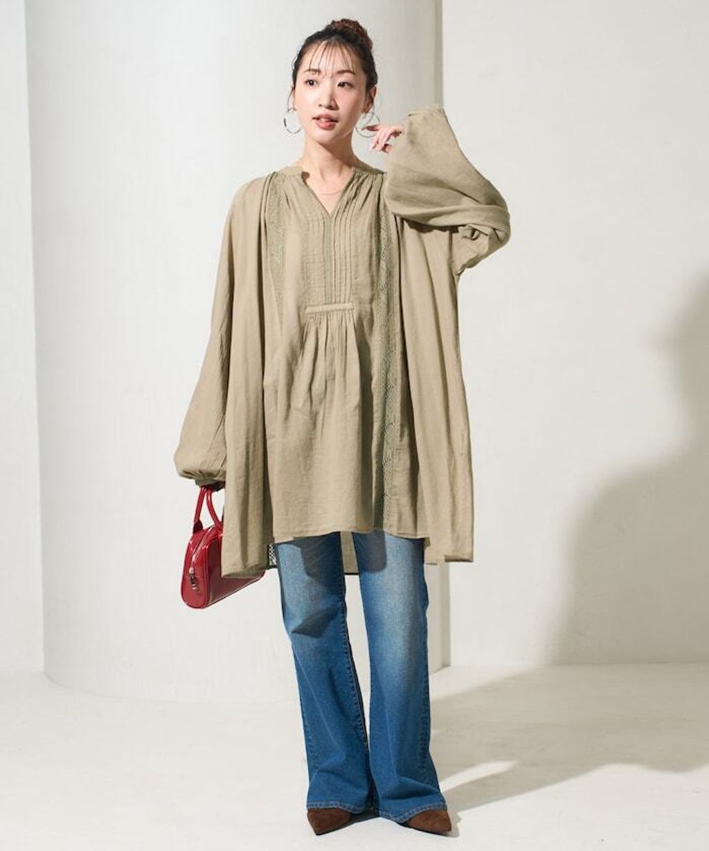 FREAKS STORE 純棉細褶垂感蕾絲襯衫_31