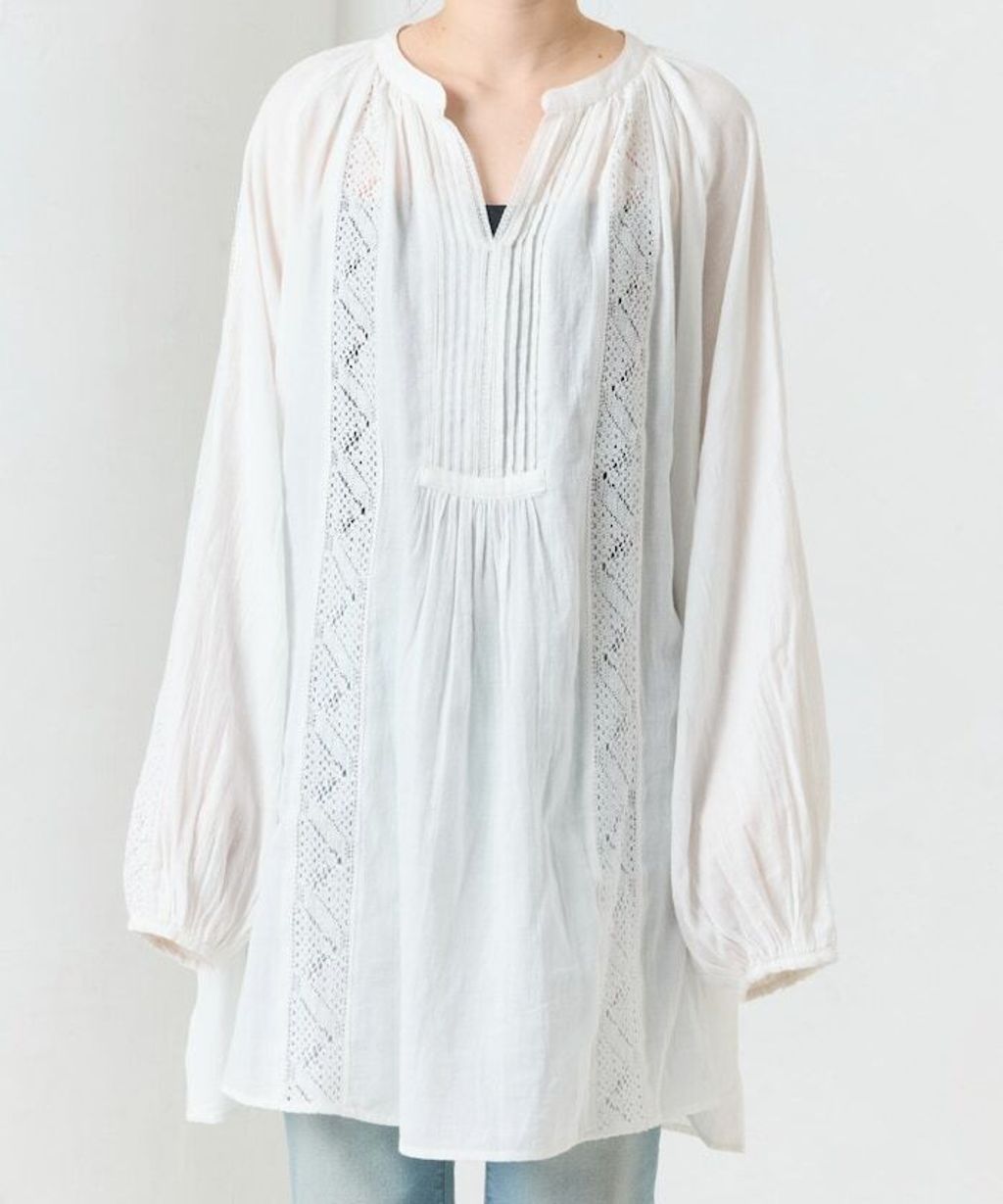 FREAKS STORE 純棉細褶垂感蕾絲襯衫_37