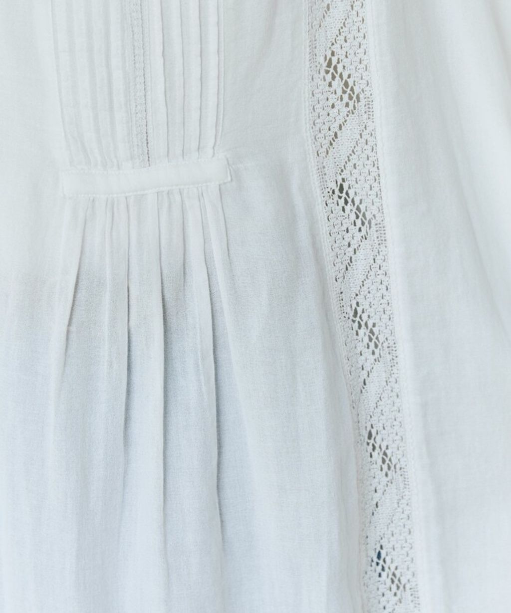 FREAKS STORE 純棉細褶垂感蕾絲襯衫_30