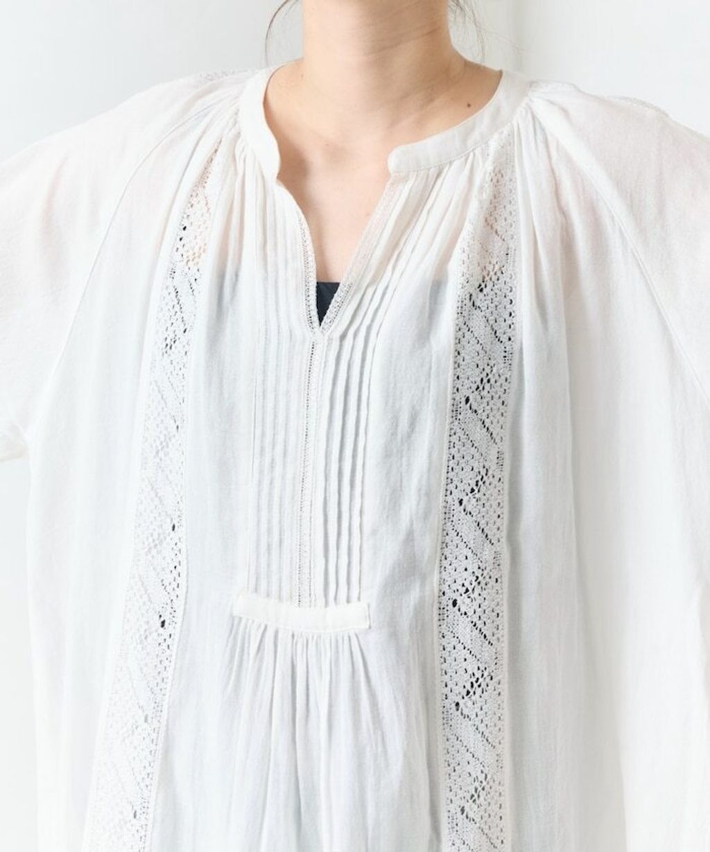 FREAKS STORE 純棉細褶垂感蕾絲襯衫_43