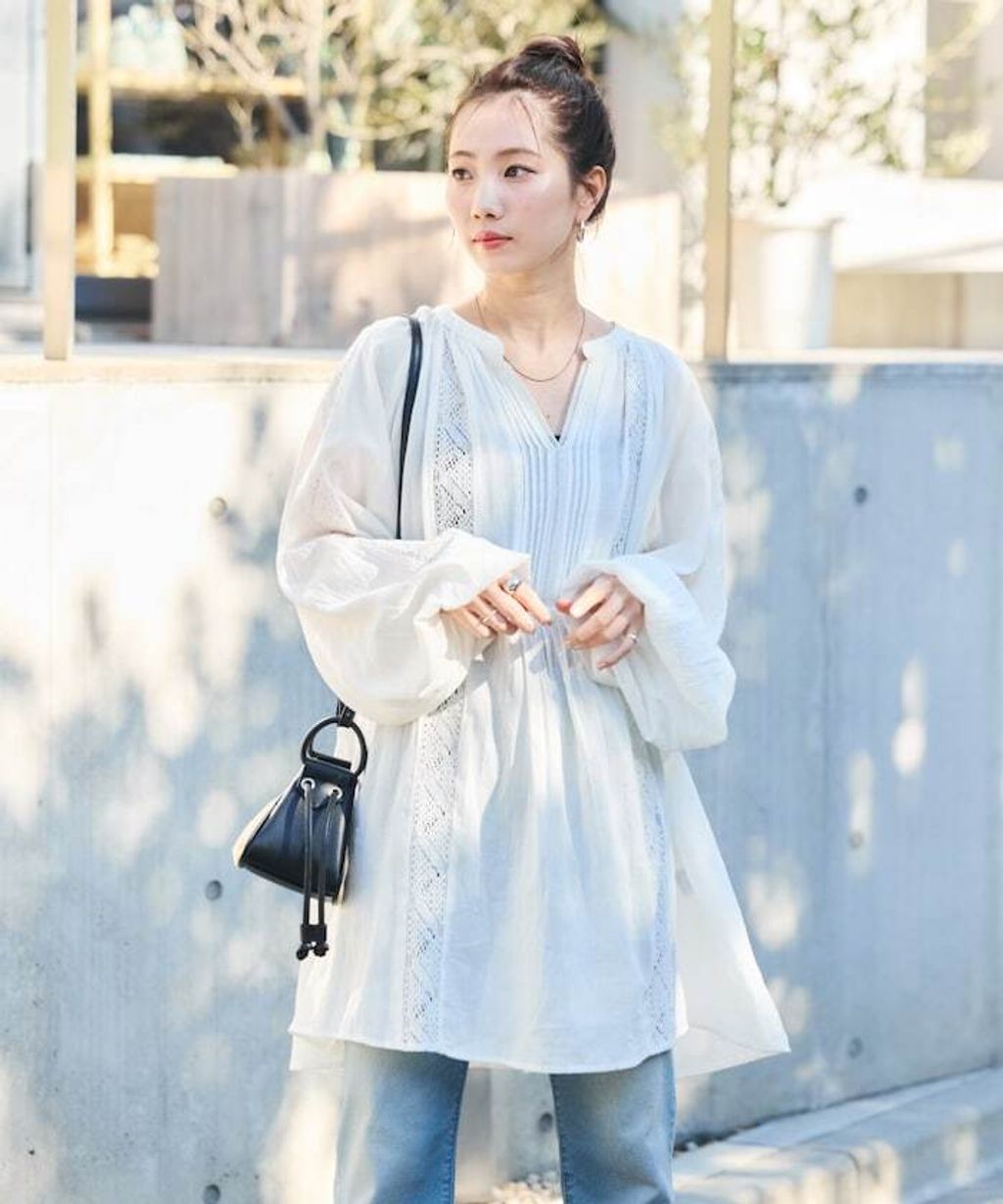 FREAKS STORE 純棉細褶垂感蕾絲襯衫_28