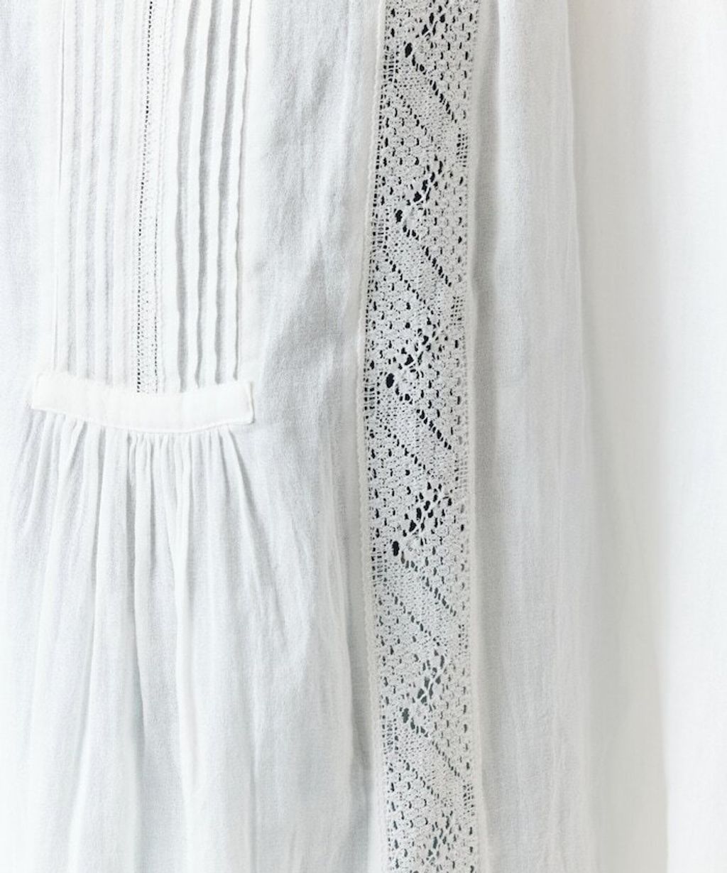 FREAKS STORE 純棉細褶垂感蕾絲襯衫_44