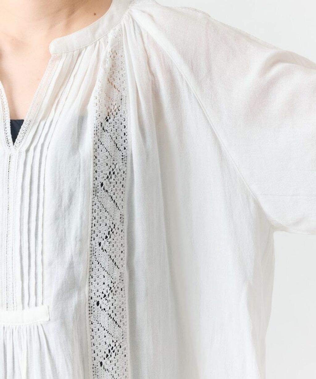 FREAKS STORE 純棉細褶垂感蕾絲襯衫_42