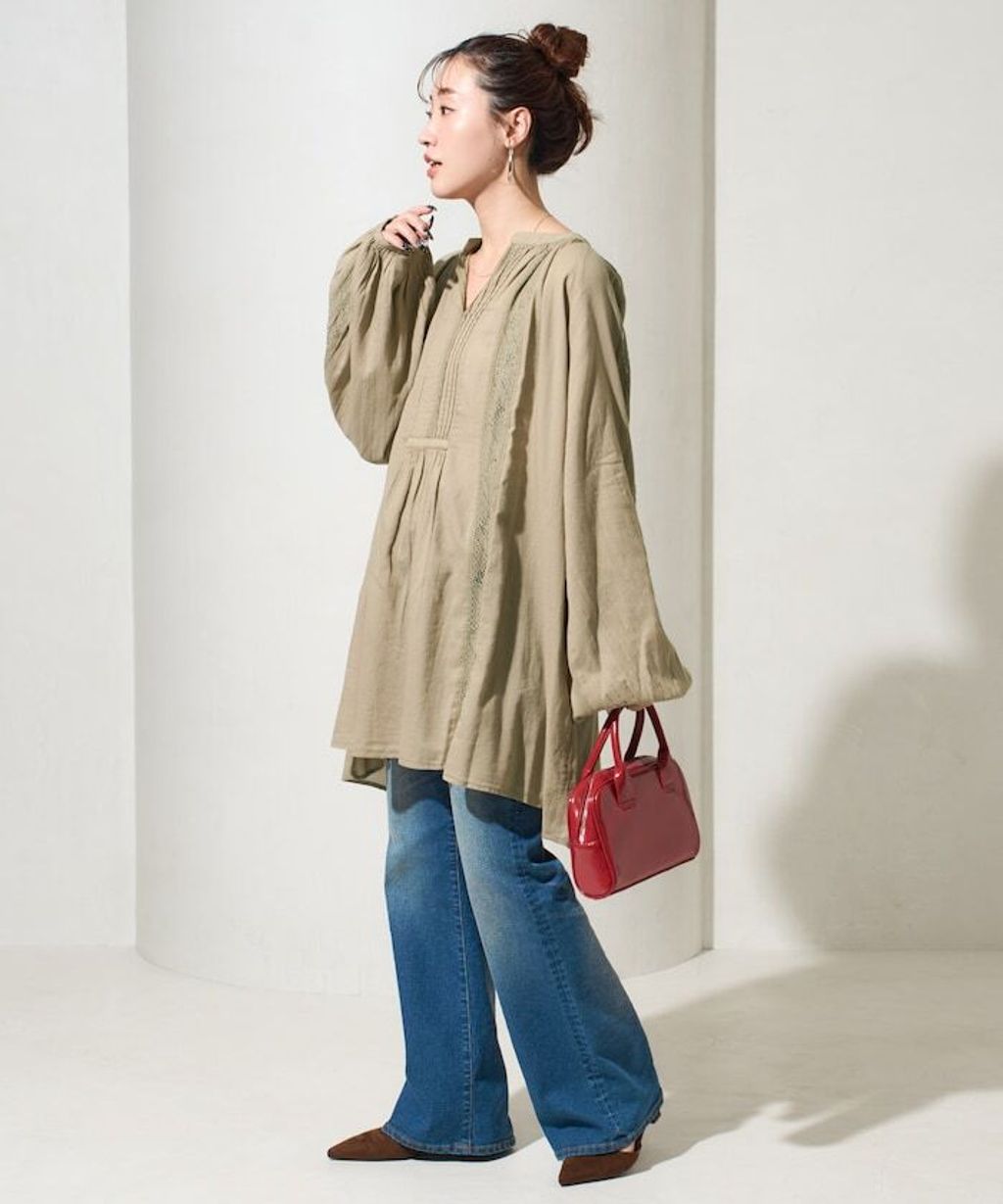 FREAKS STORE 純棉細褶垂感蕾絲襯衫_32