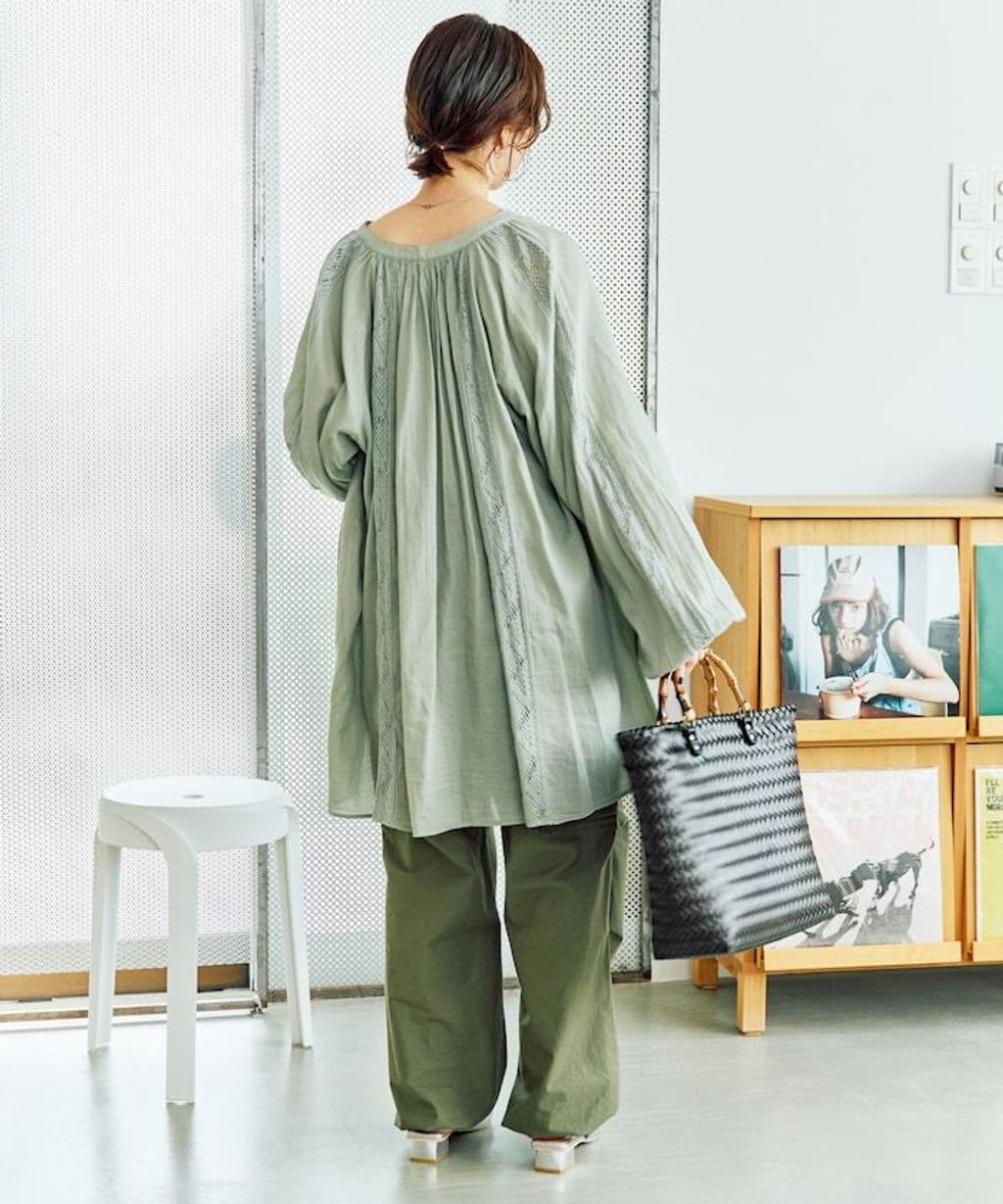 FREAKS STORE 純棉細褶垂感蕾絲襯衫_18