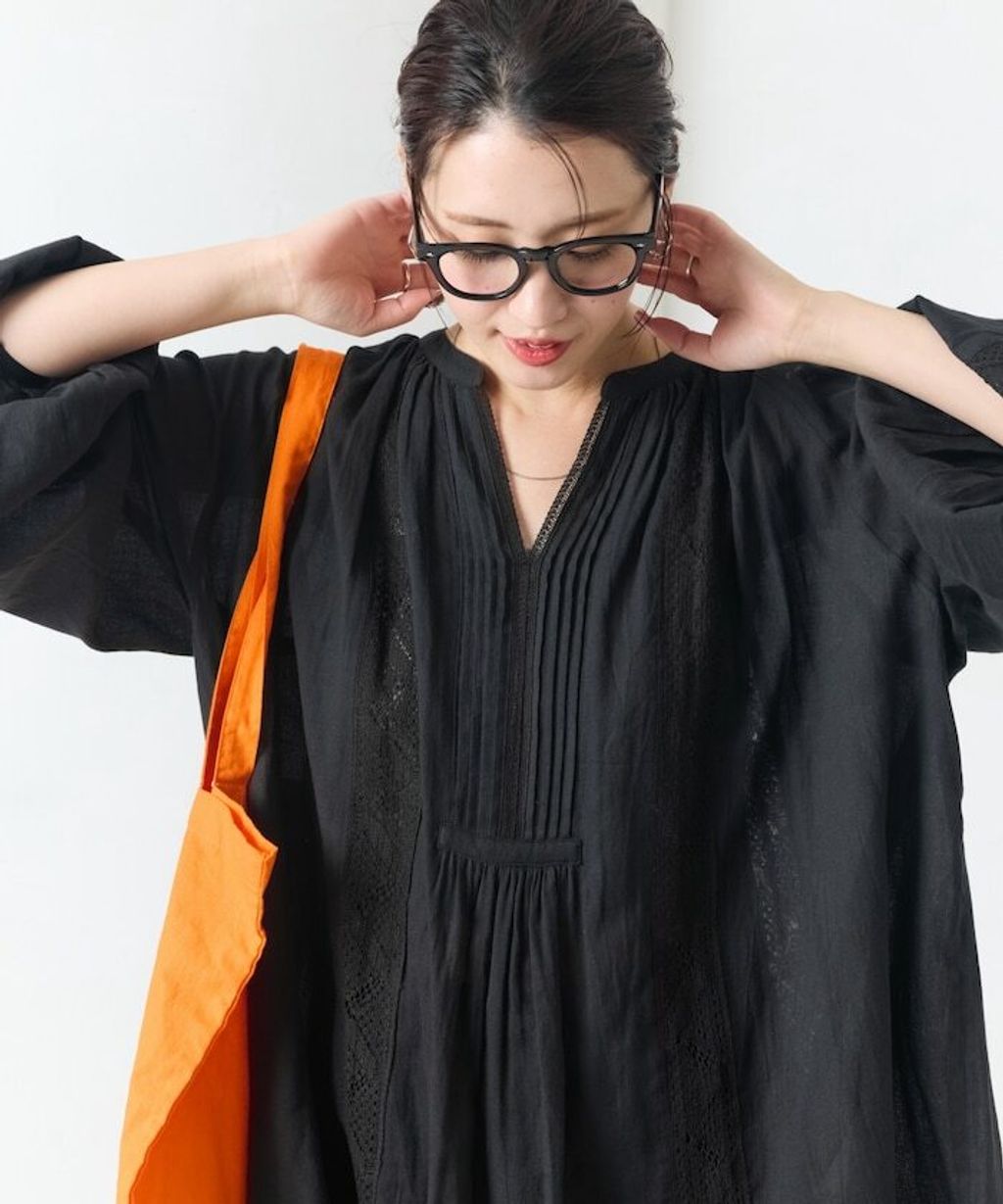 FREAKS STORE 純棉細褶垂感蕾絲襯衫_10