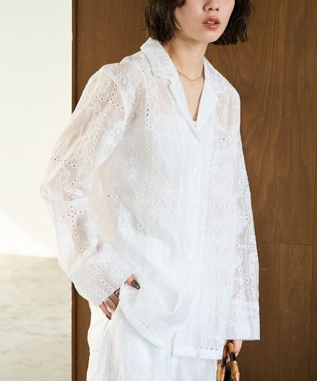 FREAKS STORE 全刺繡設計感長袖襯衫外套_12