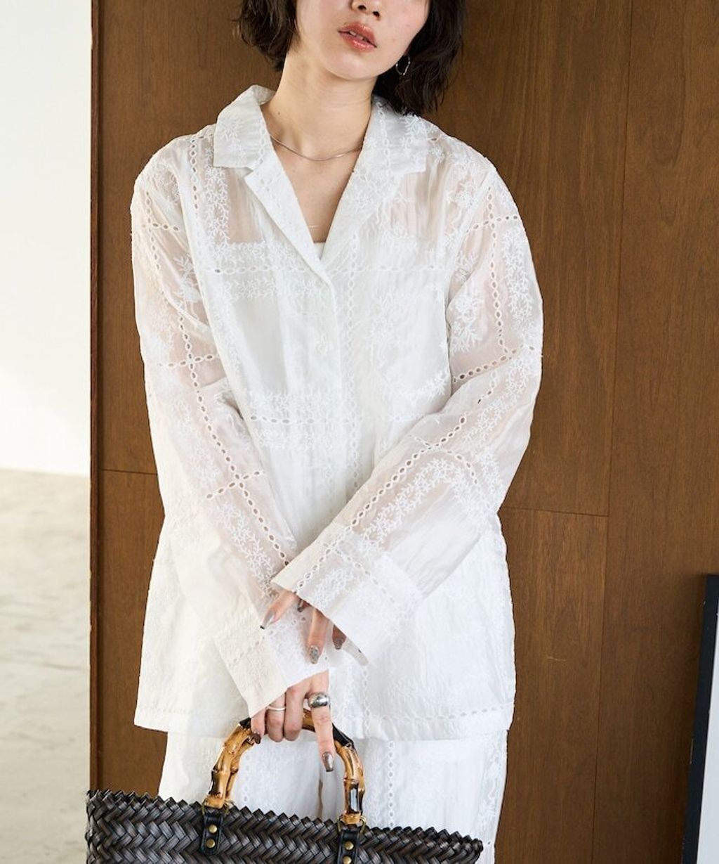 FREAKS STORE 全刺繡設計感長袖襯衫外套_1