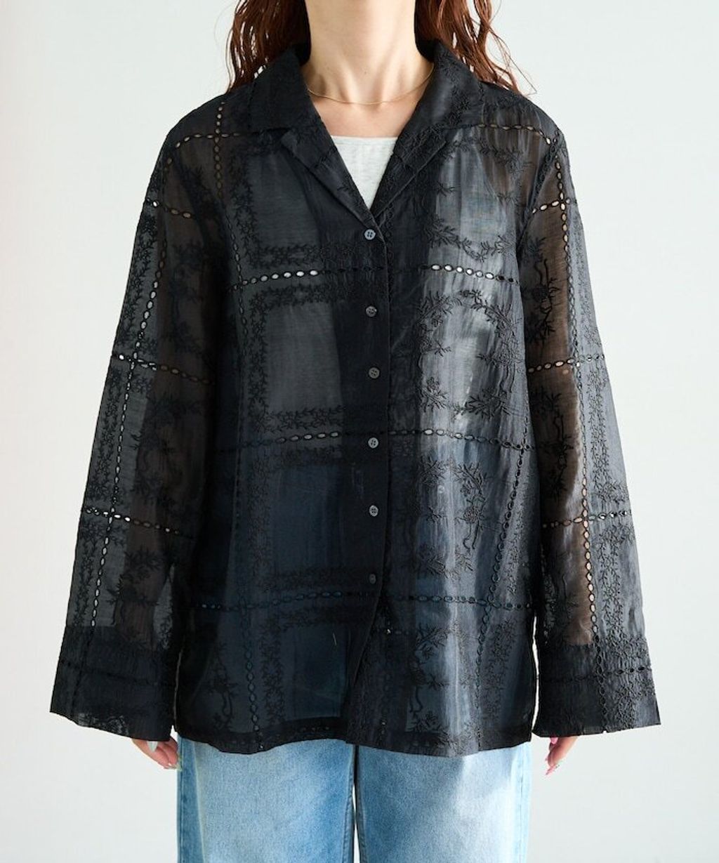 FREAKS STORE 全刺繡設計感長袖襯衫外套_27