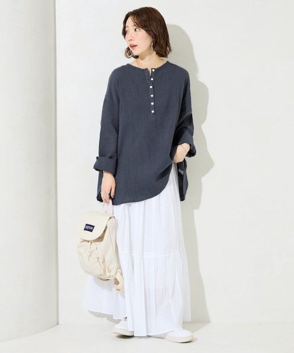 FREAKS STORE 雙層紗布亨利領長袖上衣_31