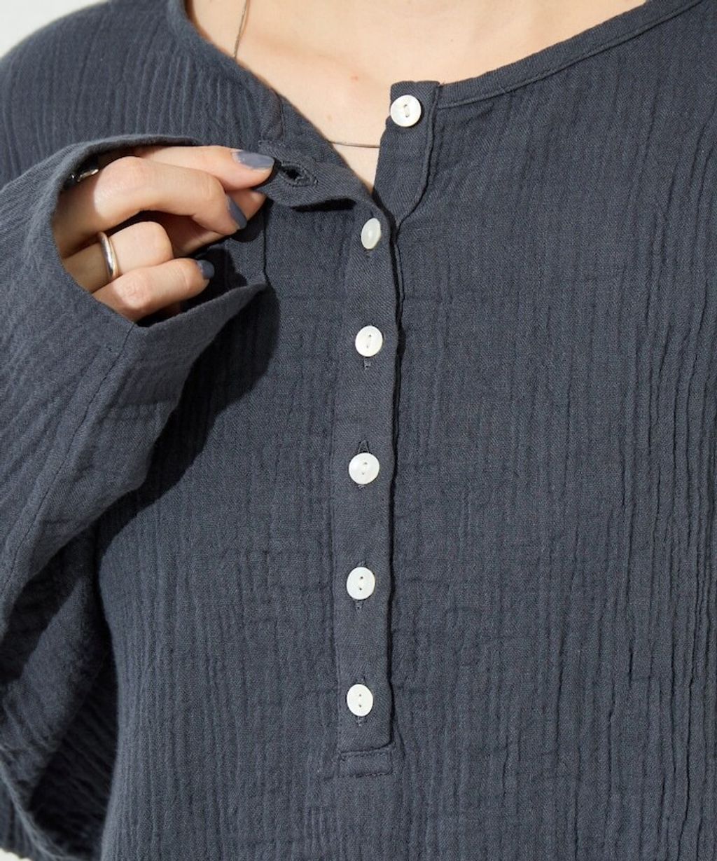 FREAKS STORE 雙層紗布亨利領長袖上衣_43