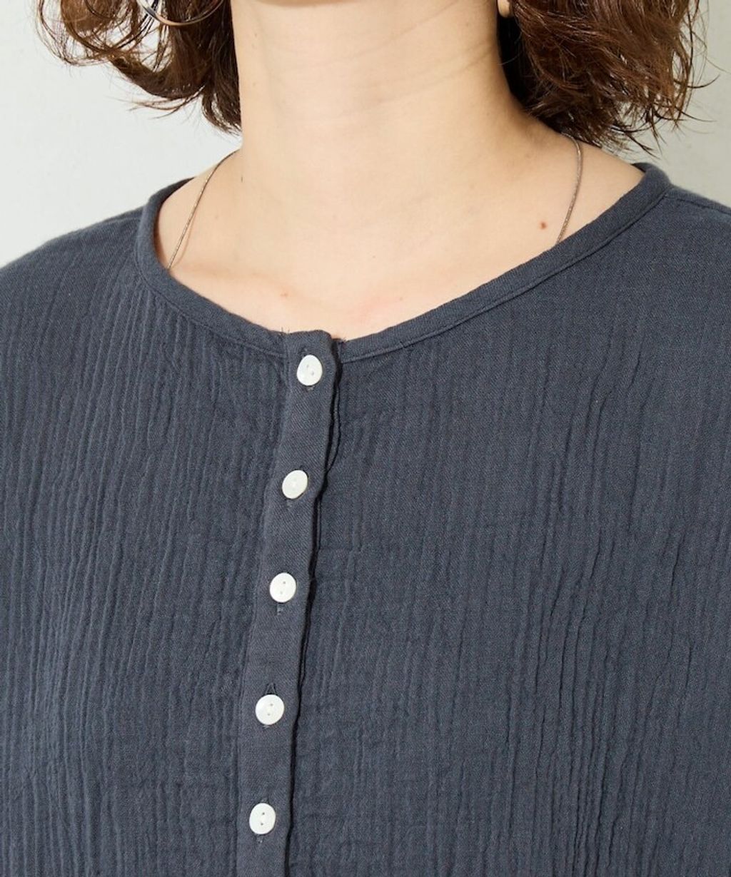 FREAKS STORE 雙層紗布亨利領長袖上衣_38