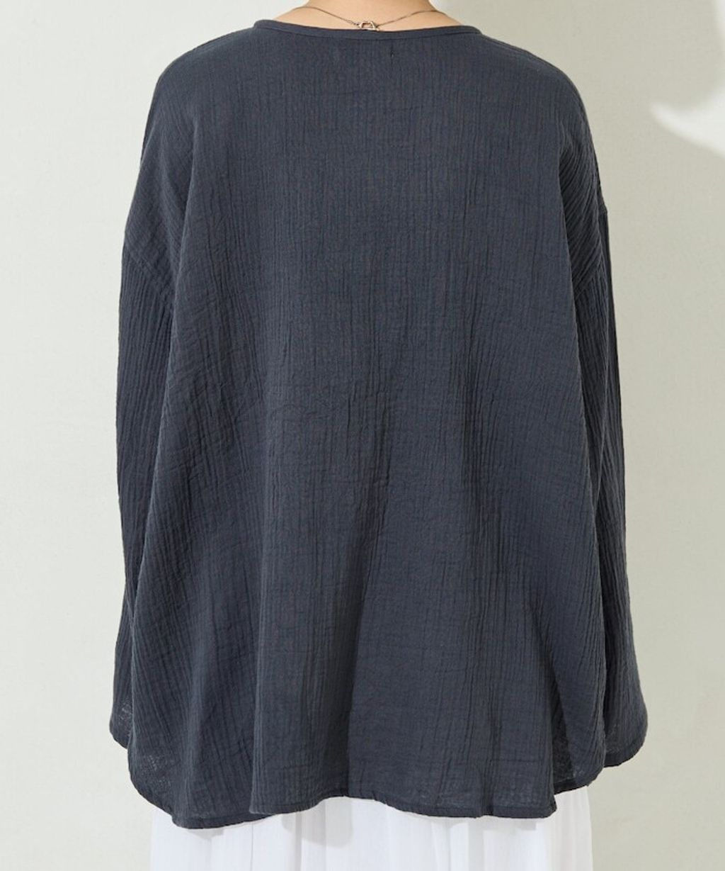 FREAKS STORE 雙層紗布亨利領長袖上衣_37