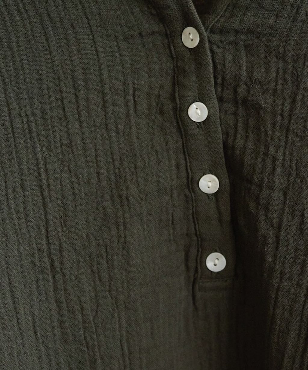 FREAKS STORE 雙層紗布亨利領長袖上衣_9