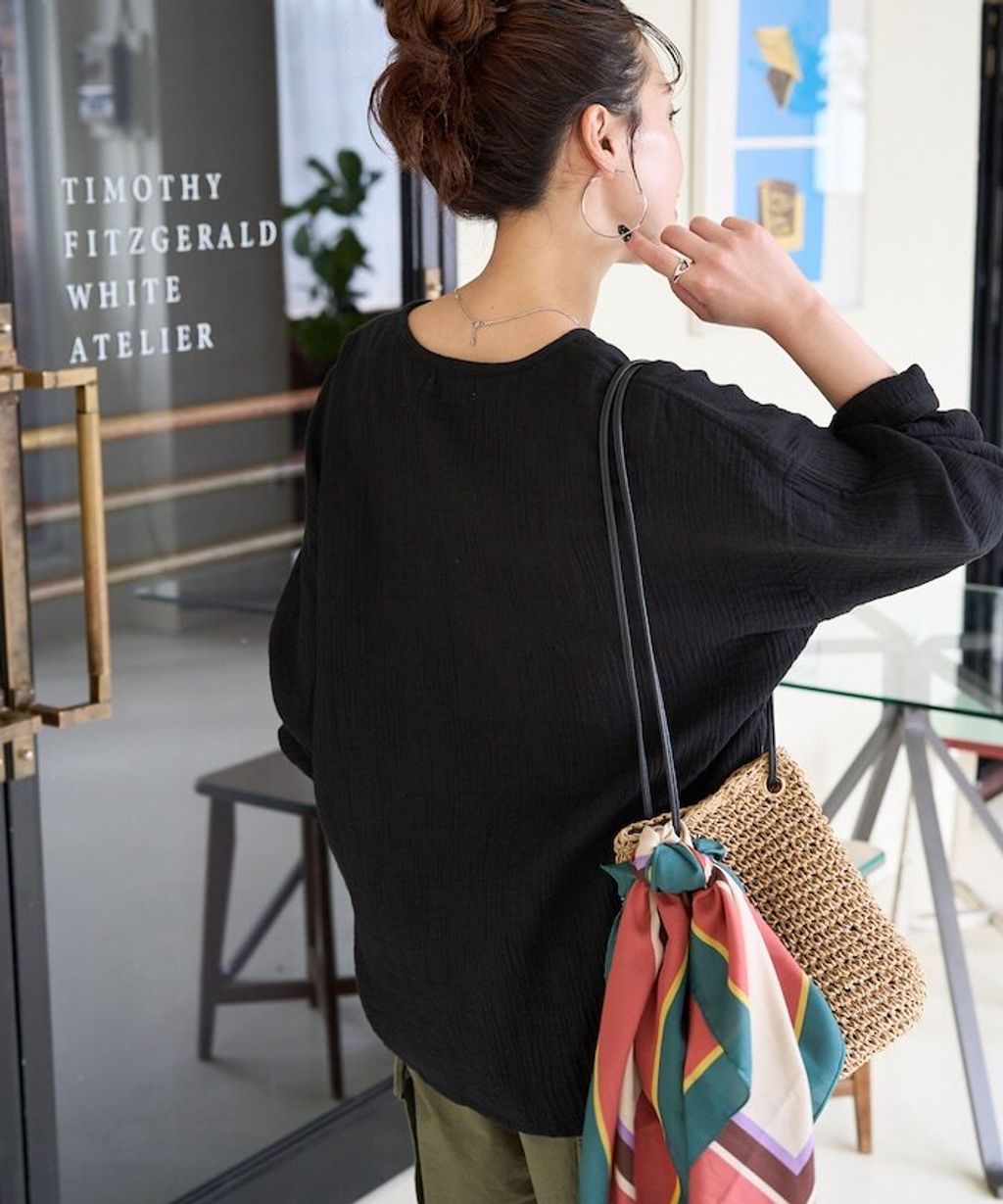 FREAKS STORE 雙層紗布亨利領長袖上衣_18