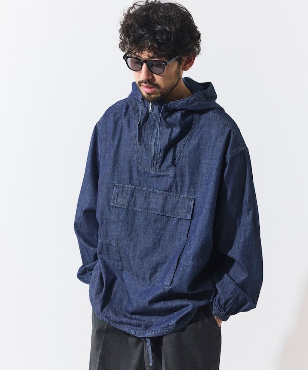 FREAKS STORE 5.5oz輕量丹寧英格蘭軍風半襟式連帽外套_32