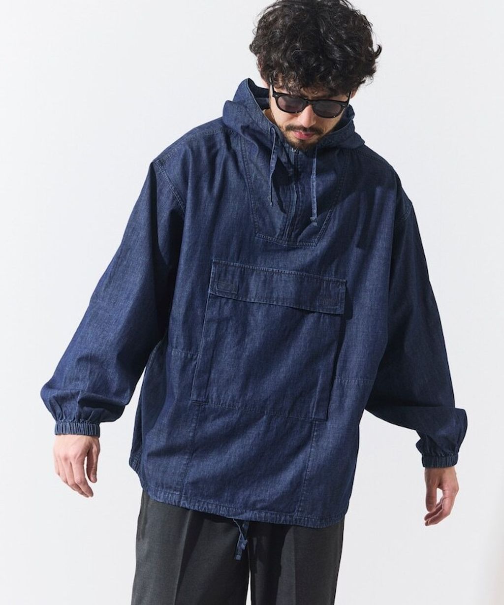 FREAKS STORE 5.5oz輕量丹寧英格蘭軍風半襟式連帽外套_31