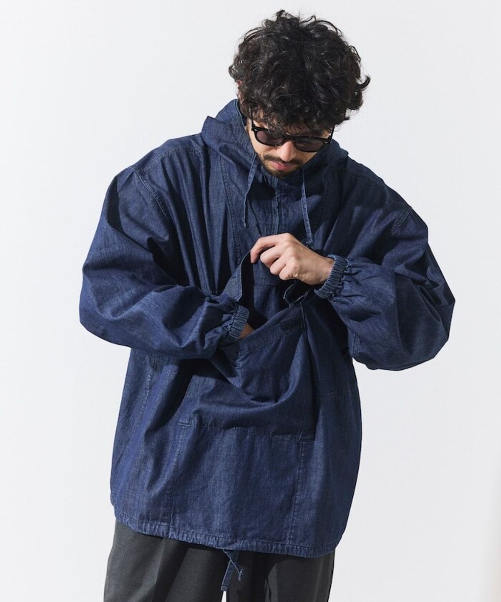 FREAKS STORE 5.5oz輕量丹寧英格蘭軍風半襟式連帽外套_36