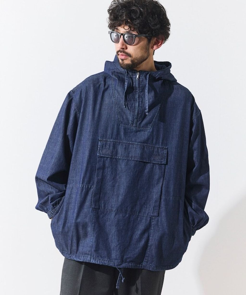 FREAKS STORE 5.5oz輕量丹寧英格蘭軍風半襟式連帽外套_30