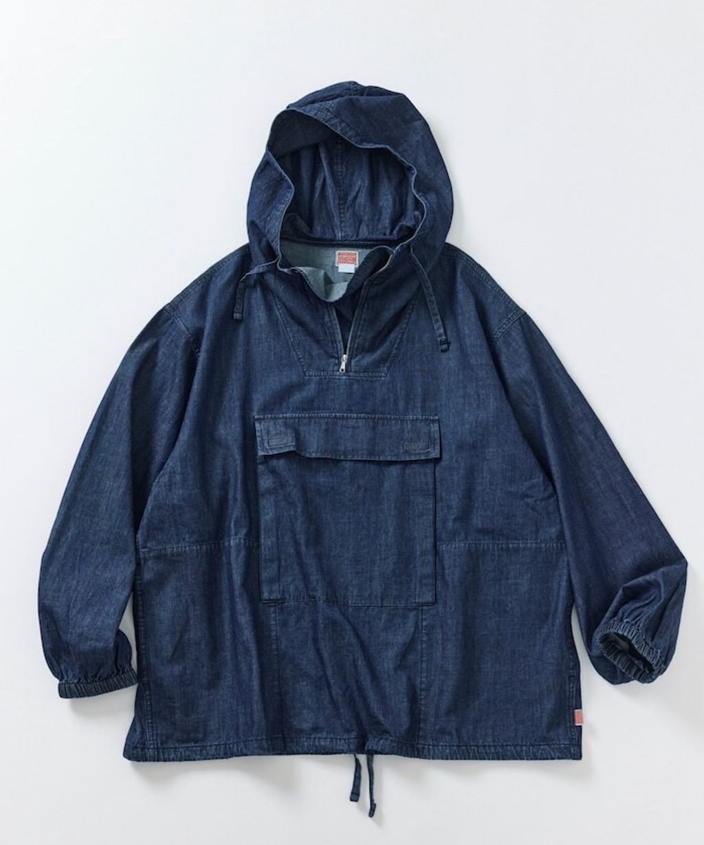 FREAKS STORE 5.5oz輕量丹寧英格蘭軍風半襟式連帽外套_19