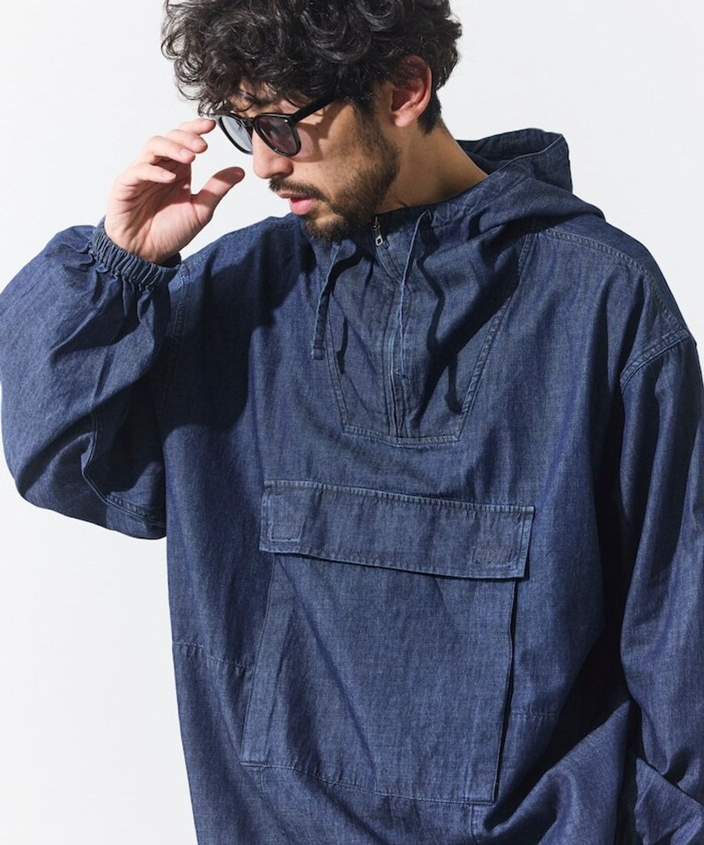 FREAKS STORE 5.5oz輕量丹寧英格蘭軍風半襟式連帽外套_2