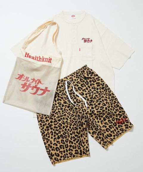 KANNAIGI by Healthknit 華夫格短袖套裝(附單肩袋)_2