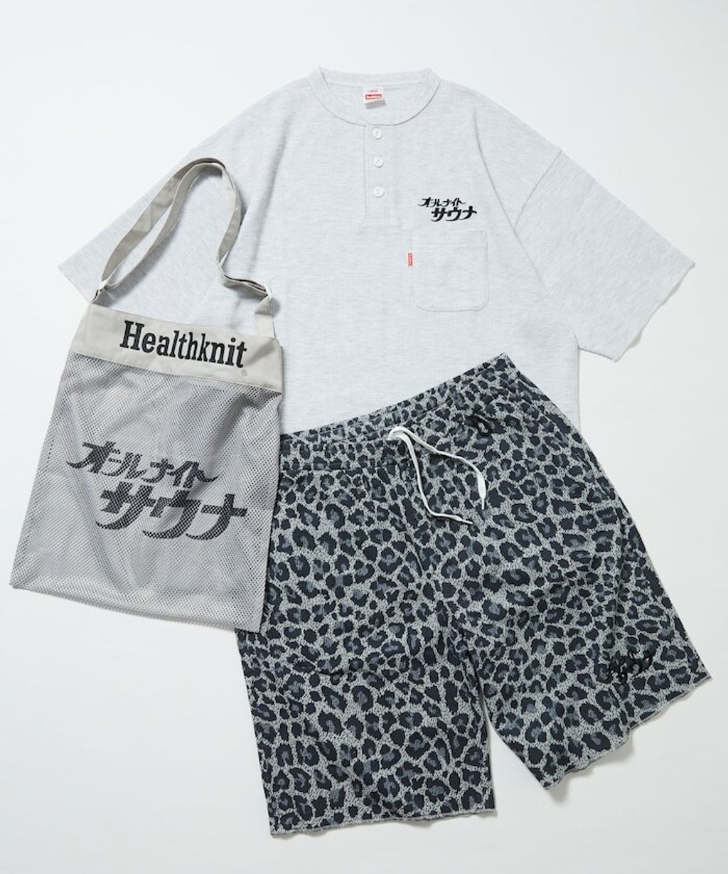 KANNAIGI by Healthknit 華夫格短袖套裝(附單肩袋)_1