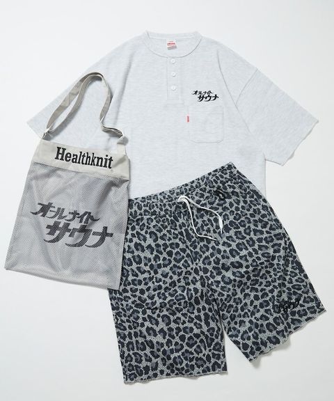 KANNAIGI by Healthknit 華夫格短袖套裝(附單肩袋)_1