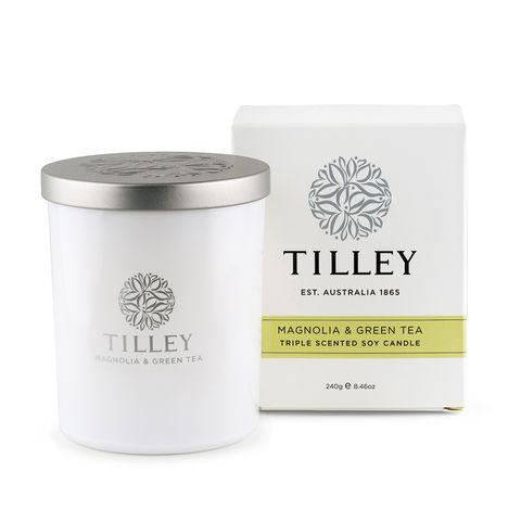 Tilley微醺大豆香氛蠟燭-木蘭與綠茶