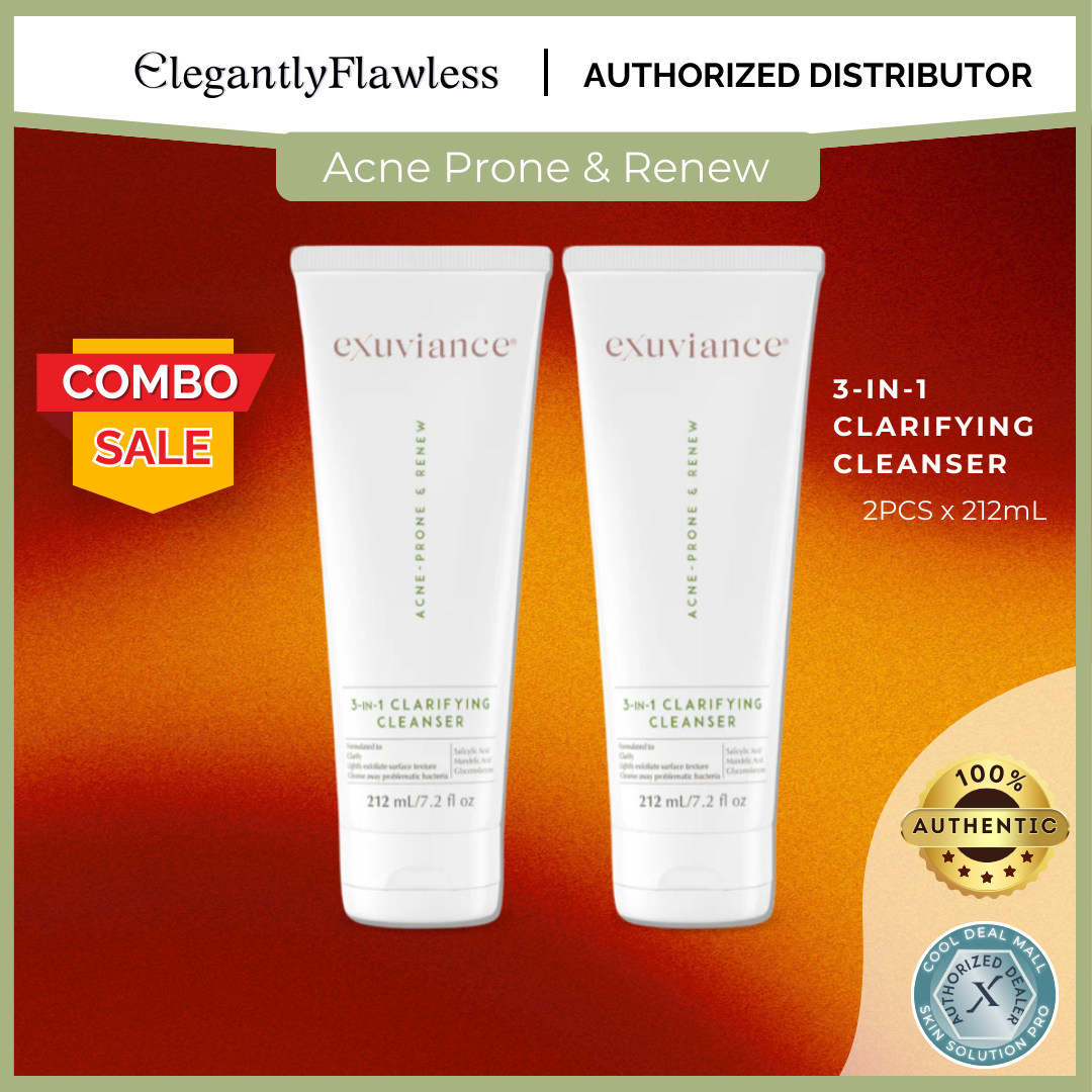 2x 3-in-1 clarifying cleanser