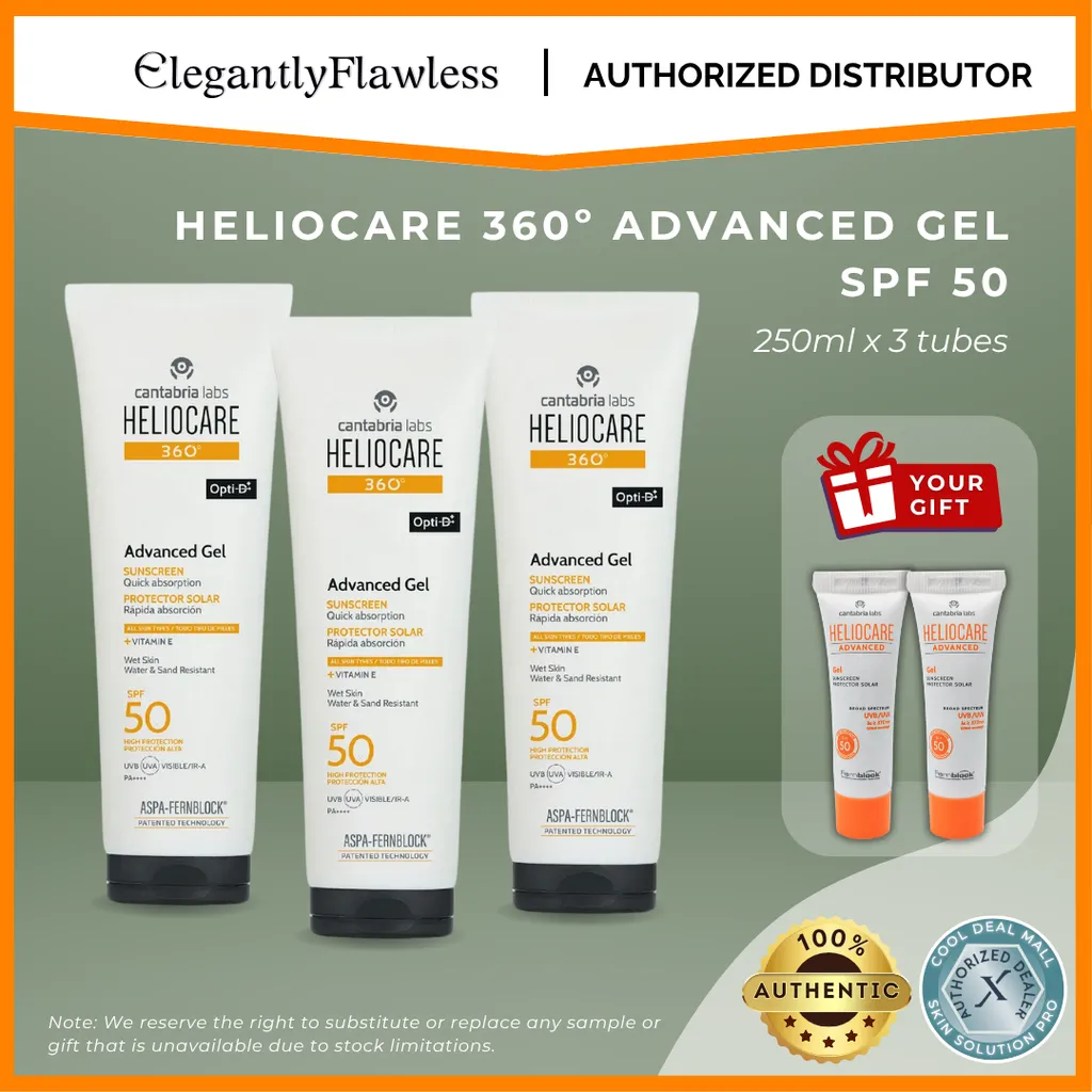 Heliocare 360º Advanced Gel SPF 50 _ 250ml x 3