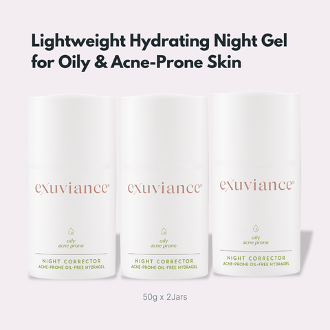 exuviance-night-corrector-50g-oily & acne-prone skin-3jar