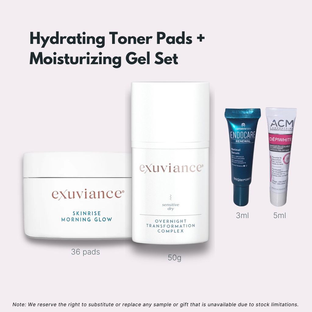 exuviance-Hydrating Toner Pads + Moisturizing Gel Set