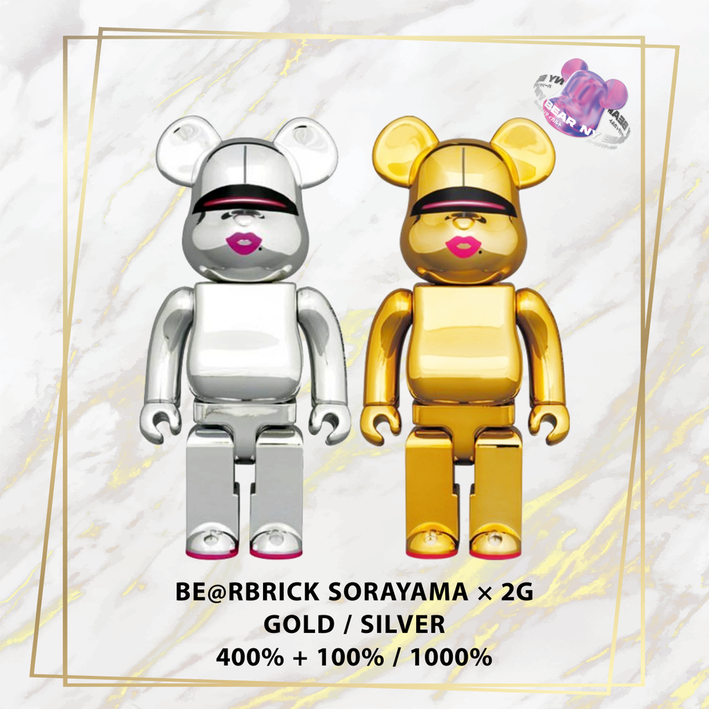 BE@RBRICK SORAYAMA 2G GOLD 400% & 100%BERBRICK