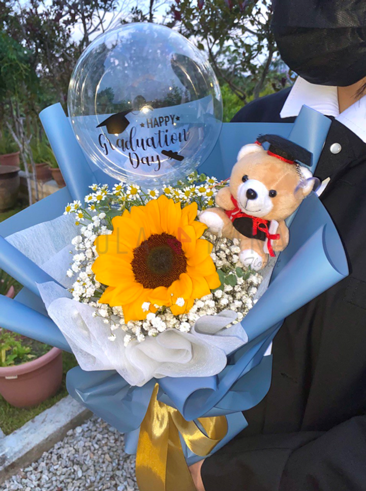 Sunflower Graduation Bouquet @ Fresh Flower (BOQ220923)