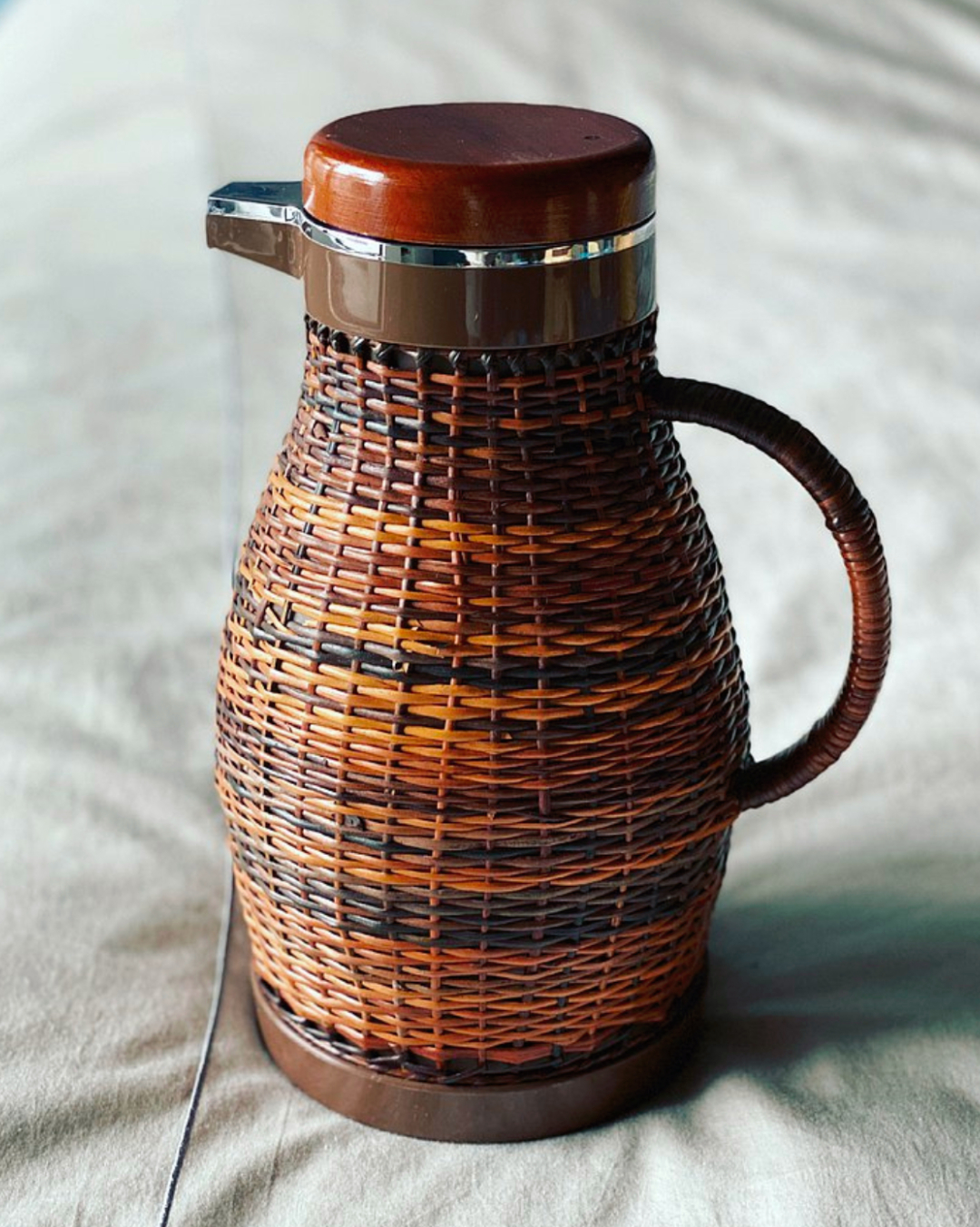 日本手工藤編水壺｜象印Zojirushi 昭和時代– wakuwaku-flower