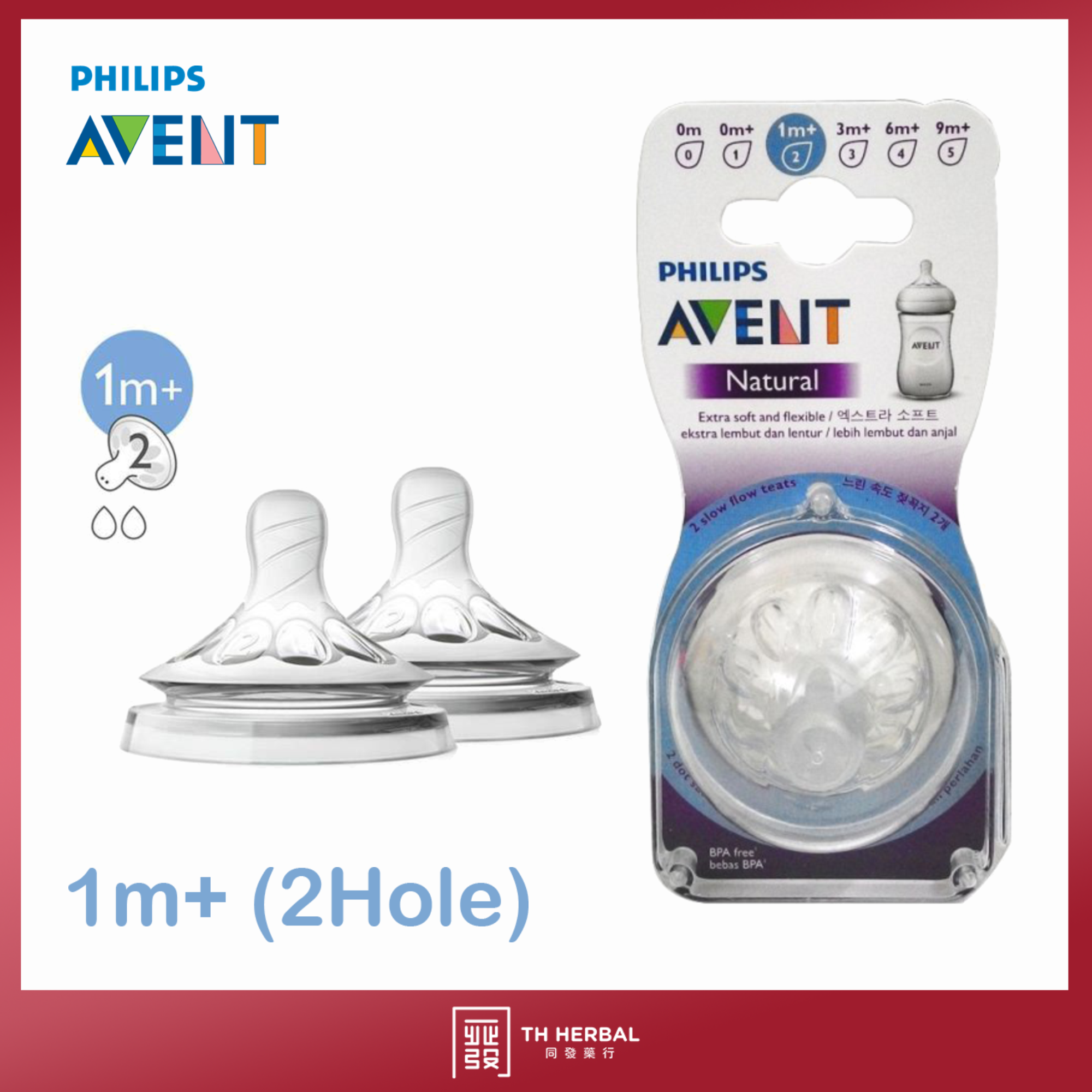 Avent Natural Extra Soft Teat 2.0 (2pcs Pack) 1m+ (2Hole).png