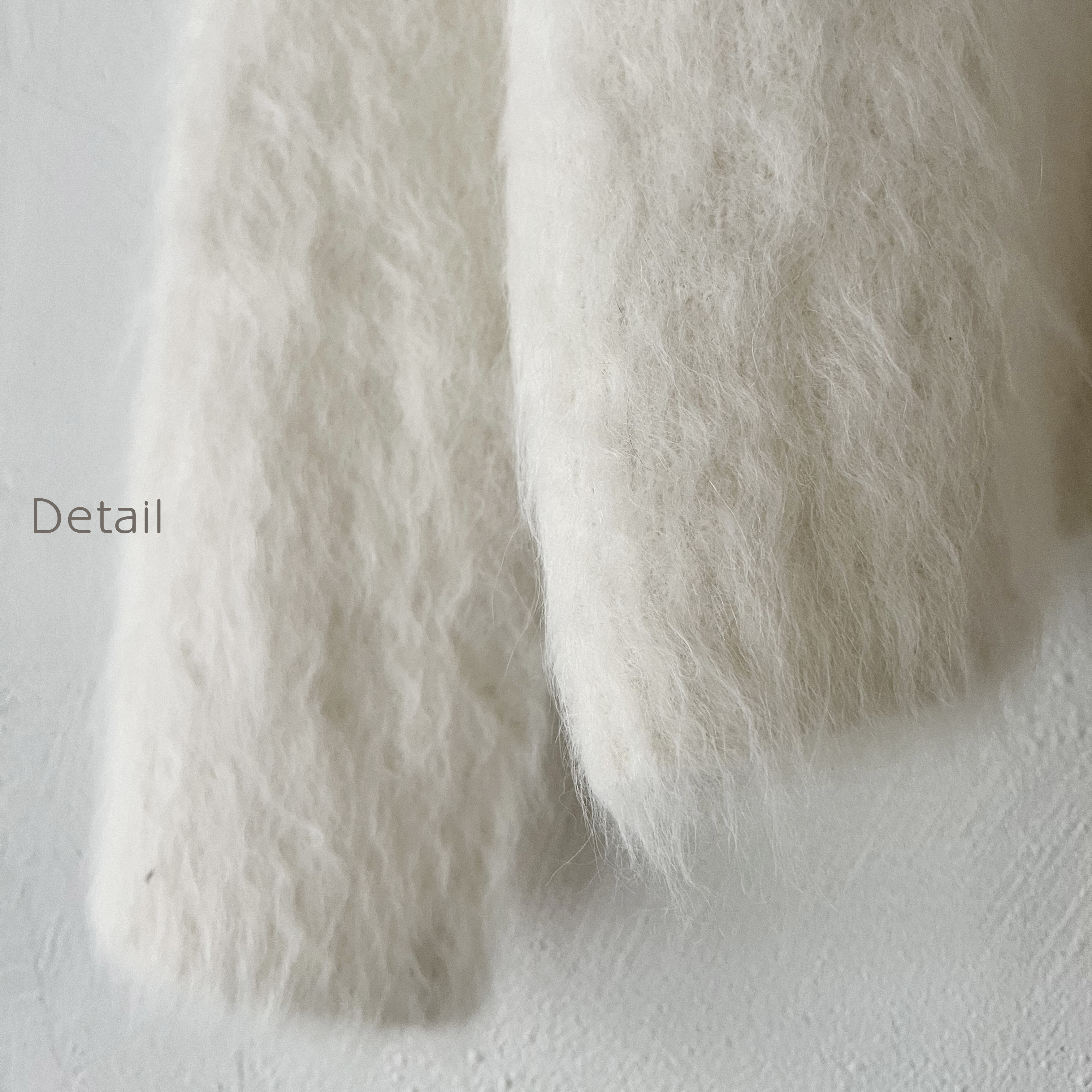 馬海毛衣-米白細節2